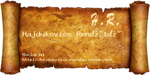 Hajdukovics Renátó névjegykártya