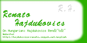 renato hajdukovics business card